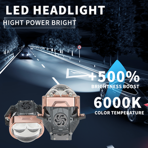 3นิ้ว G3Pro เลเซอร์สี่เหลี่ยมเลนส์สอง LED โปรเจคเตอร์โปรเจคเตอร์แบบซ้อนไฟ LED ระบบพัดลมระบายความร้อนคู่สำหรับรถยนต์ - Product Image 3