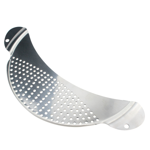 Edelstahl Crescent Pot Sieb mit Griff Topf Food Sieb Sieb Sieb mit versenktem Griff