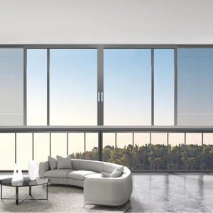 Panoramic Six Track Drift Broken Bridge Sliding <strong>Window</strong> with Graphic Design Project Solution Capability - Product Image 1