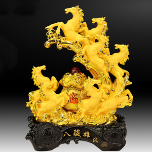 Năm của công ty ngựa cuộc họp thường niên Quà Tặng ngựa vàng trang trí trong cát nhung nhựa thủ công mô hình động vật - Product Image 1