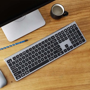 108 Key Qwerty Wireless Office <strong>Keyboard</strong> All-in-one Dual System Rechargeable BT5.0 <strong>Keyboard</strong> for MacBook iMac - Product Image 2