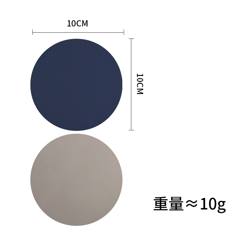 Posavasos de doble cara azul y gris claro