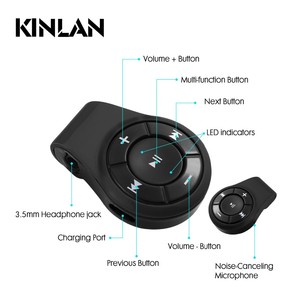 Clip trasero Adaptador de audio Bluetooth Receptor inalámbrico inteligente con micrófono para llamadas manos libres y transmisor Bluetooth DE MÚSICA - Product Image 3