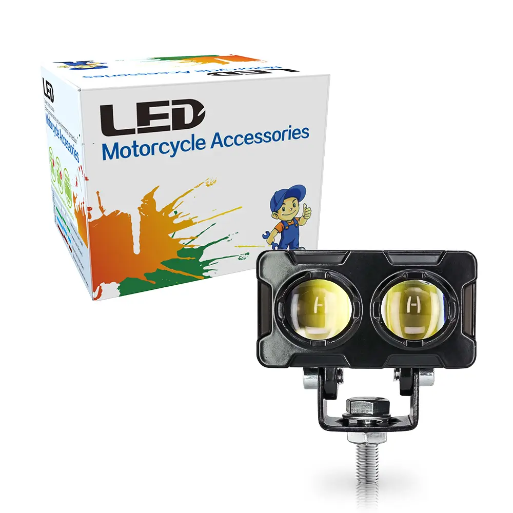 Mini luces de conducción auxiliares MOTOLED 3 6 LED 3570CSP proyector doble para accesorios de sistema de iluminación de motocicleta