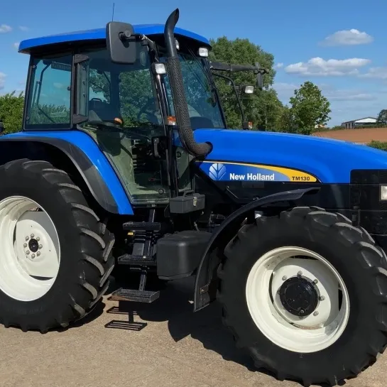 used tractors n holland tm130 130hp 4x4wd compact tracteur agricola agricultural machinery farming equipment front end loader