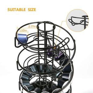 Office บ้านกาแฟ <span class=keywords><strong>Pod</strong></span> Appliance สีดำลวดโลหะ Spiral Design Dolce Gusto แคปซูลกาแฟผู้ถือ - Product Image 4