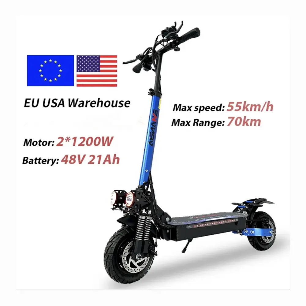 Scooter elétrico E, motor duplo de mobilidade para armazém dos EUA, UE e Reino Unido, scooter elétrica dobrável rápido off road para adultos 2400w 48v 10 polegadas X6 PRO