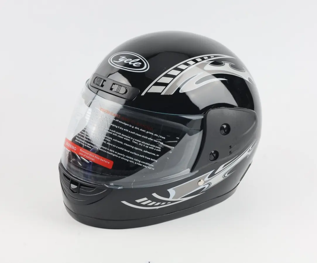Đen chất lượng nhà máy Mũ bảo hiểm đầy đủ mặt xe máy tùy chỉnh đầy đủ mặt Moto Mũ bảo hiểm