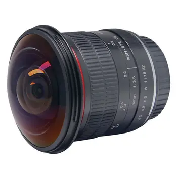 메이크 8mm F3.5 광각 어안 카메라 렌즈 캐논 니콘 D3400 D5500 D5600 D7000 DSLR 카메라 APS-C 풀 프레임 렌즈 사순절
