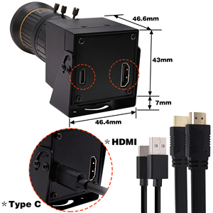 4K 60fps USB kamera 3840x2160 yakınlaştırma değişken odaklı CS Lens sanayi Video mikroskop bilgisayar Laptop için USB3.0 Webcam HD-MI monitör - Product Image 4