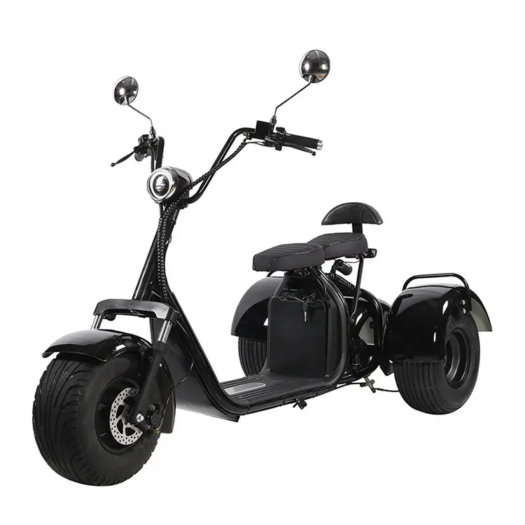 Pneumatico grasso approvato cee 3 ruote Scooter elettrico triciclo triciclo vendita calda City Coco 60 v2000w X7 60V 2000w Cargo aperto> 1000W