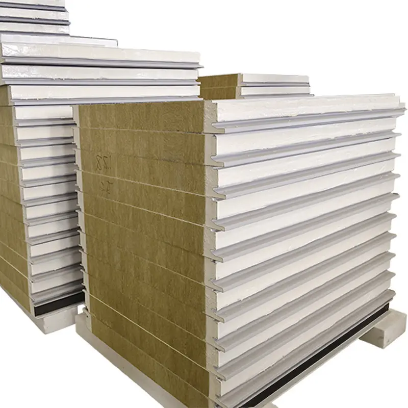 Panel sándwich de aluminio de lana de roca, proveedor del fabricante, paneles de poliuretano para exteriores