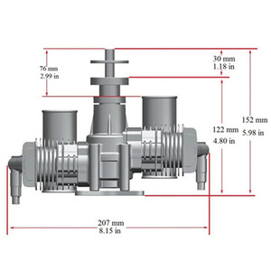 Rcgf Stinger 40cc Đôi Xi lanh xăng/xăng động cơ kép với Muffler/igniton/bugi cho RC Mô hình máy bay - Product Image 4