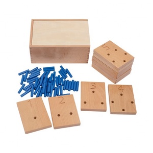 Adena Montessori matematik malzemeleri 1-10 sayma mandal bebekler için eğlenceli ve eğitim numarası oyunu matematik ahşap oyuncaklar - Product Image 1