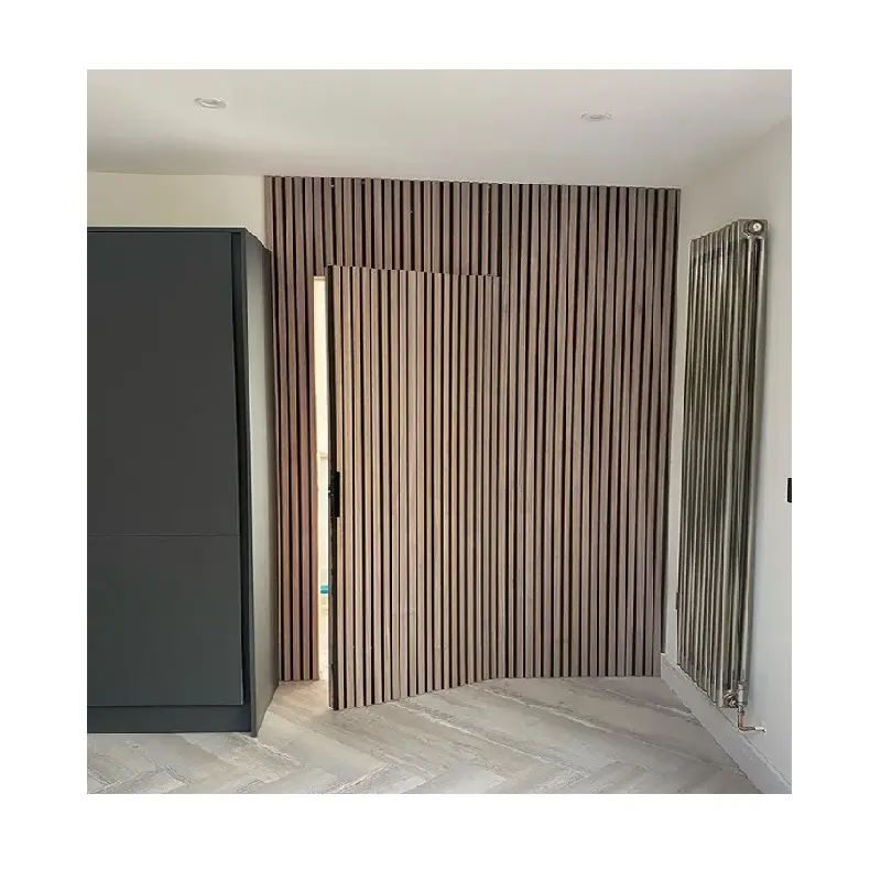 Revestimiento compuesto de madera y plástico para decoración exterior, tablero de pared acanalado, diseño moderno, WPC