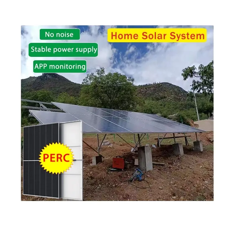 Painéis solares sistema de armazenamento, inversor de bateria eólico híbrido kit de energia solar 10kw painel fotovoltaico para casa