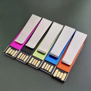 简约设计激光标志金属u盘纸夹设计u盘金属促销128gb 32GB u盘 - Product Image 4