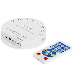 SP608E HF-Fernbedienung LED-Streifen WS2812B SK6812 8 Signal ausgänge Pixel LED Controller App Adressierbare digitale Lichts teuerung - Product Image 1