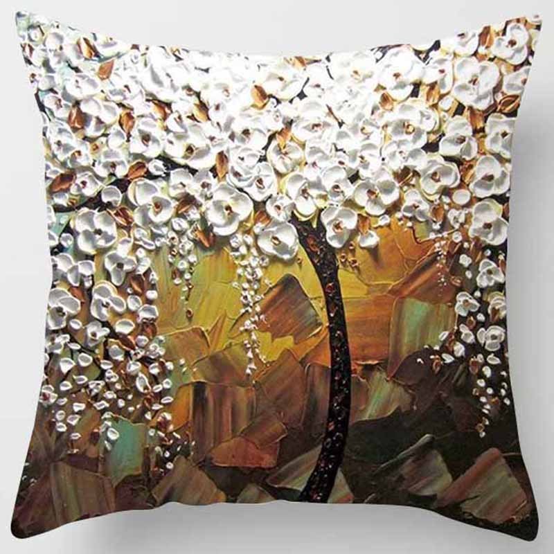 Fond marron avec fleur blanche