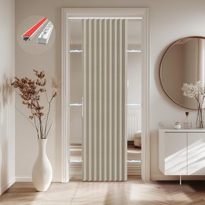 Rèm cửa gấp, lắp đặt đường ray dính 1 rèm cửa ngăn sáng 100%, thích hợp cho phòng ngủ, tủ quần áo, phòng nội thất - Product Image 2