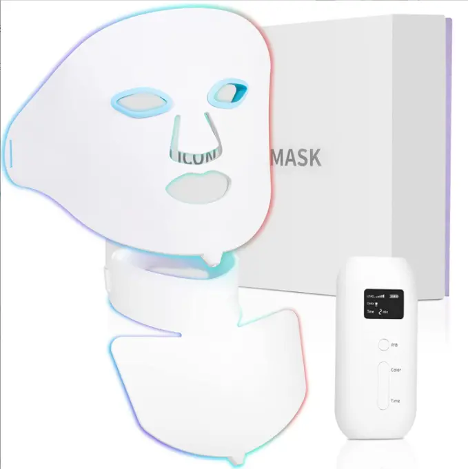 7 colori Silicone maschera LED per uso salone di casa 7 luce fotone terapia maschera di bellezza pelle rassodante sbiancante viso PDT