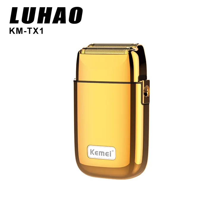 KEMEI LUHAO KM-TX1 Rechargeable Dual Blades High-end metal USB charging gift box shaver