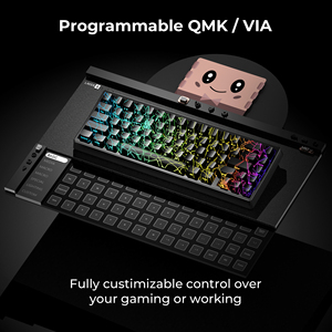 XVX M67 Jadestone Bàn Phím Cơ Khí Màu Đen Spider Web Phiên Bản 65% Không Dây QMK/Thông Qua Chơi Game Tri-Chế Độ Hot Swappable Xách Tay RGB - Product Image 5