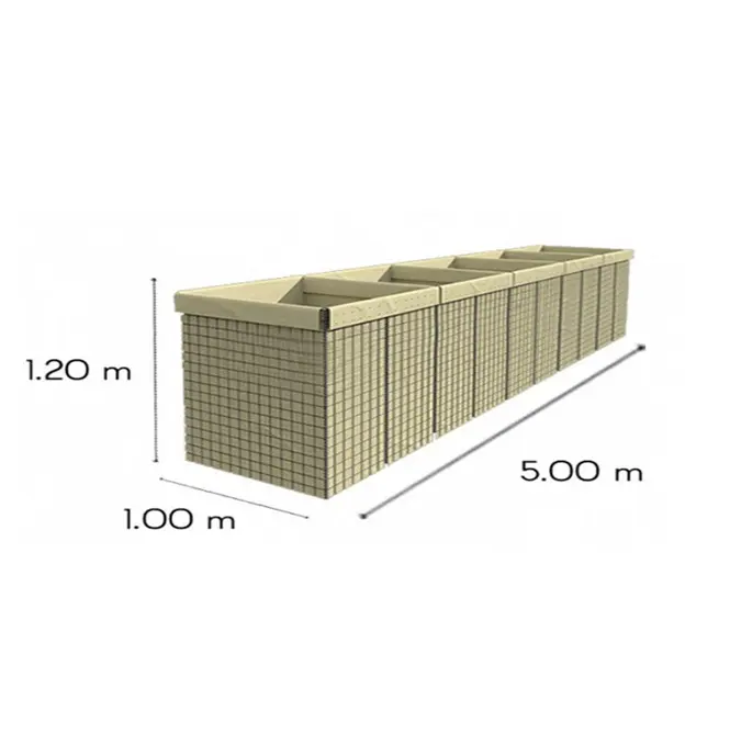 Hochleistungs-Verteidigung säcke Sandwand barriere für einen Schießstand nicht Hesco