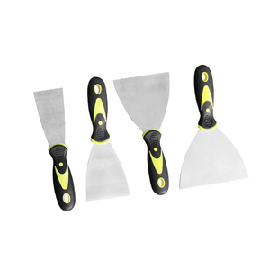 Raspador de masilla con mango de goma de dos colores, raspador de limpieza de acero inoxidable, aplicador de masilla engrosada de 2/3 pulgadas, enyesado - Product Image 6