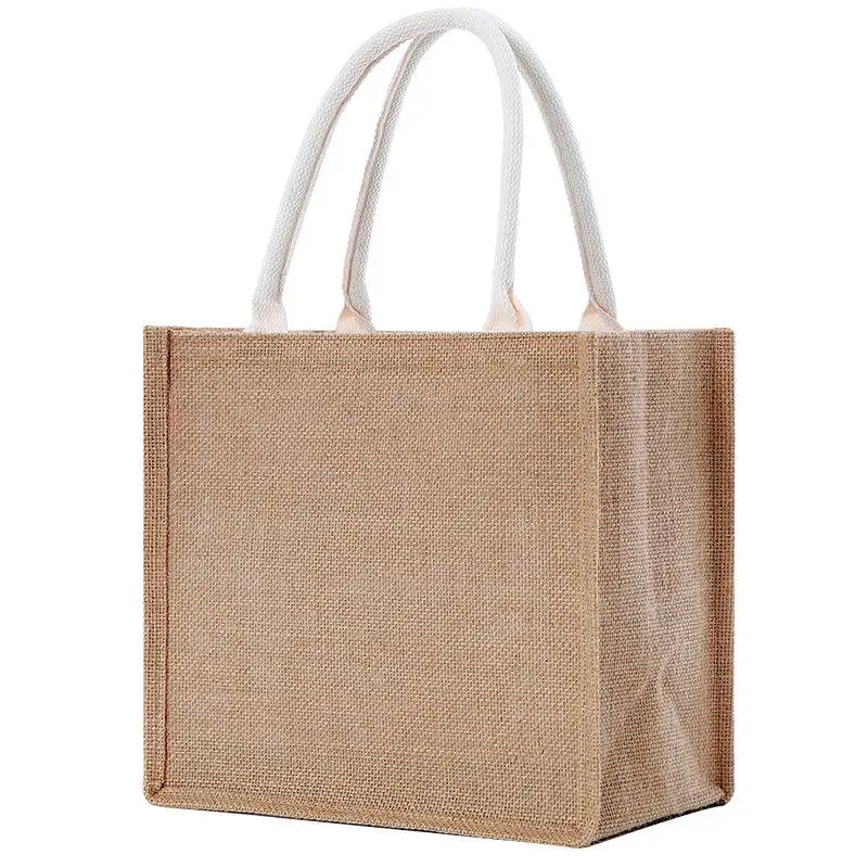 Saco de sacola de juta, logotipo personalizado da impressão do logotipo natural eco amigável