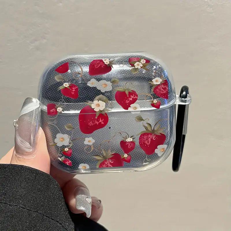 Red strawberry earphone case