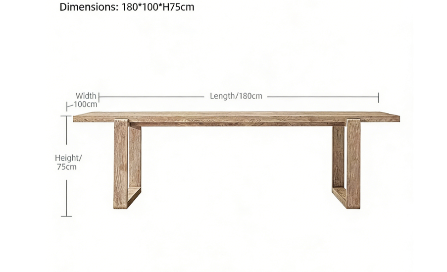 Table longue en teck 180*100*H75