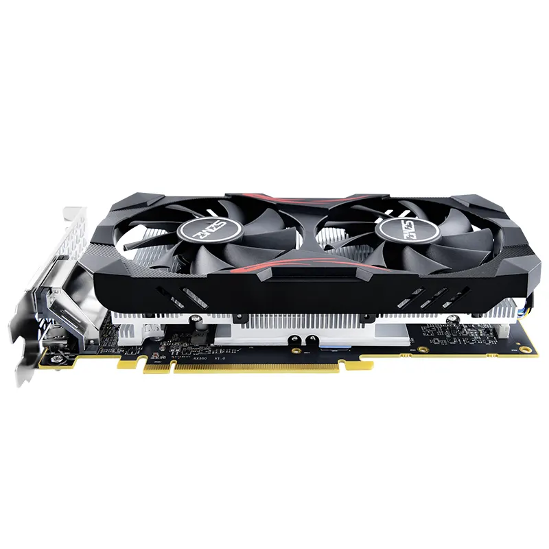 ゲーマー向けの新しいRx580グラフィックスカード8GbGpuラップトップPCIE3.0256ビットデュアルファンゲーミングビデオカード