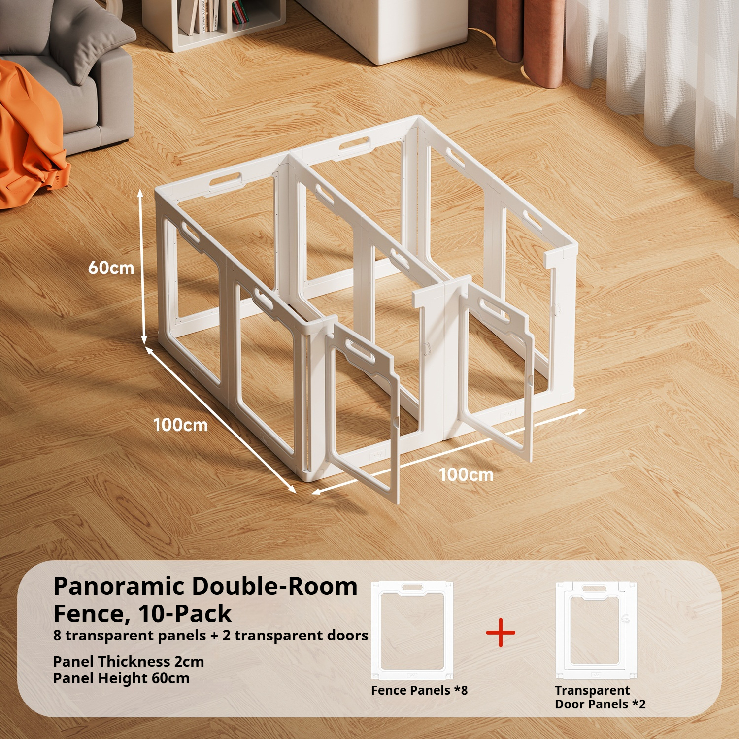 F:100*100 cm (1 dormitorio, 1 sala de estar)