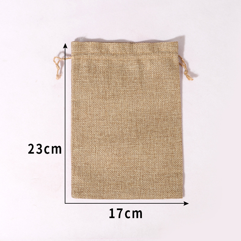 Sac en chanvre style corde de chanvre 1723cm-couleur chanvre originale