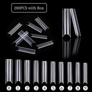 200 Pcs C Curve Nail <strong>Tips</strong> Half Cover Acrylic Clear Nail <strong>Tips</strong> Extra Long Straight Square Nail <strong>Tips</strong> - Product Image 6