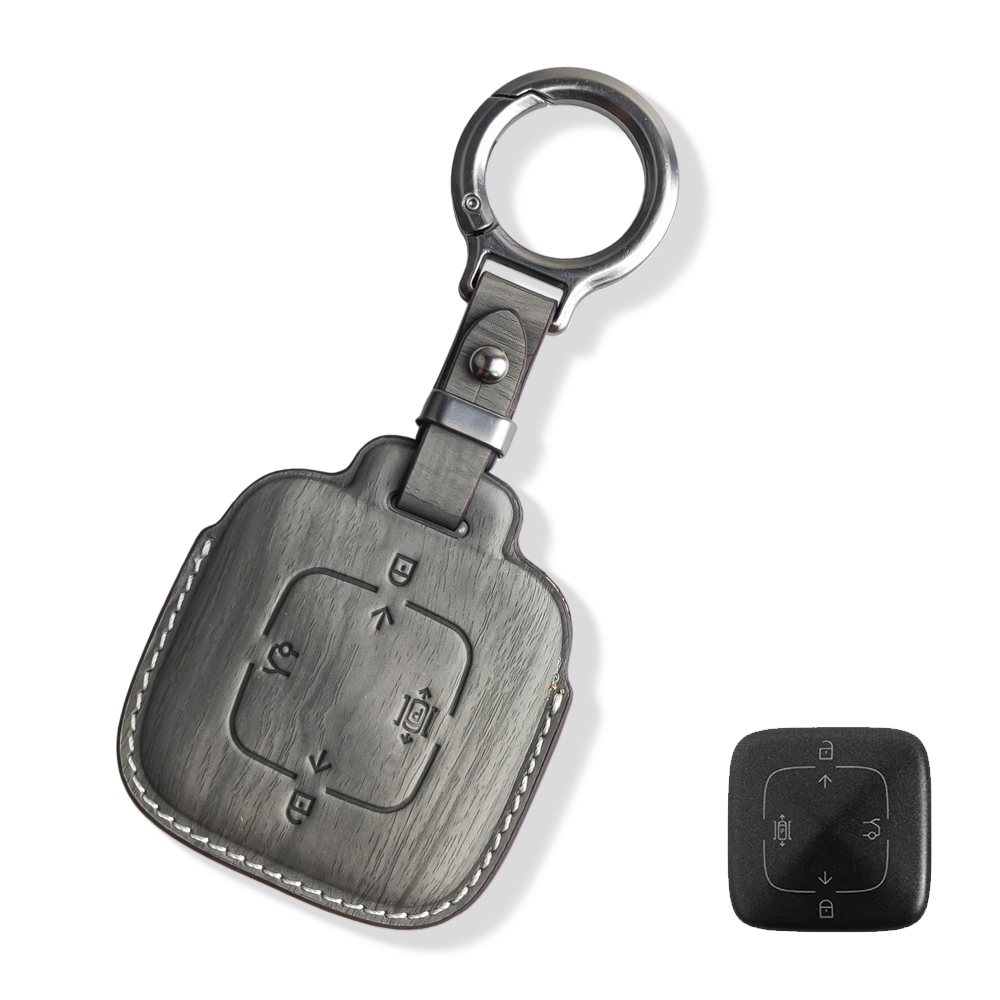 Cuir grain de bois--ZK-A4-Gris
