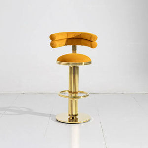 Royal <strong>High</strong> Wing Stool Modern <strong>High</strong> Bar Stool Luxury Gold Stainless Steel Restaurant KTV Etc. Customized Bar Stool with Frame - Product Image 5