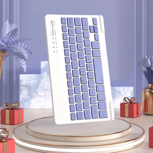 Nhỏ gọn im lặng không dây Azerty bàn phím & chuột tiêu chuẩn siêu mỏng mini không dây Bàn phím và chuột thiết lập cho máy tính bảng điện thoại thông minh - Product Image 2