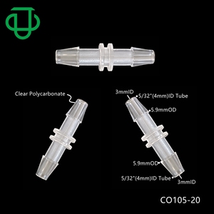 Oem & odm עמ '1/16 כדי 5/8 אינץ ישר מחבר צינור פלסטיק 2 דרך צינור barb מתאים אני סוג קופלר ישר