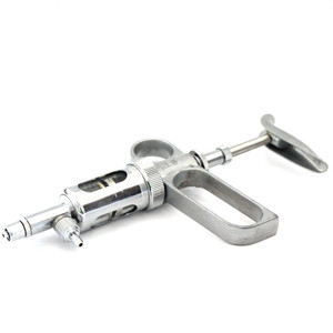 Herramienta de granja de cerdos Ajuste de animales Inyector de metal Veterinario Automático Jeringa continua Pollo 10ml Inyección de vacuna para aves de corral - Product Image 2