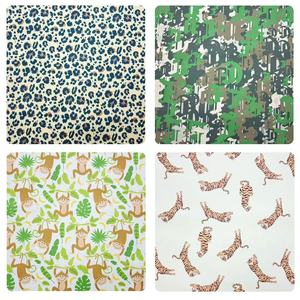 Áo mưa giả da in hình cho trẻ em Kem khỉ da báo in hình da vải chống gió được sử dụng cho áo poncho - Product Image 3