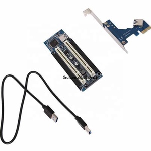 Adaptador PCIe x1 x4 x8 x16 a doble ranura PCI express a 2 tarjetas pci con Cable extensor USB 3,0 para tarjeta de sonido paralelo serial - Product Image 5