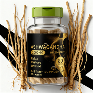 Atacado Ashwaganda L-Theanine Cápsulas Sono Suplemento Orgânico Ashwagandha Extrato Ksm-66 Vegan Ashwagandha Cápsulas - Product Image 2