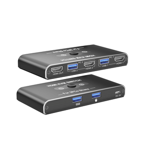 HDMI2.0 <strong>KVM</strong> <strong>SWITCH</strong> Two PCs and One Monitor <strong>1</strong> USB <strong>1</strong> HDMI 4k60Hz for Each PC <strong>2</strong> Public USB Ports for Mouse Keyboard