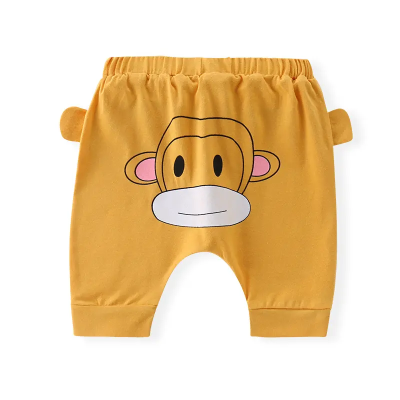 fart for girls boys cartoon cotton baby small children male and female kids skin-friendly seven-point pants