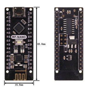 Ventas calientes RF-Nano para Arduino Nano V3.0, placa Micro USB Nano ATmega328P QFN32 5V 16M CH340, integrado NRF24l01 + 2,4G inalámbrico