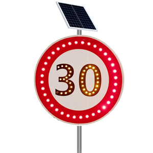 Segnaletica esterna in alluminio personalizzata 3m solare riflettente lampeggiante a Led per la sicurezza stradale radar - Product Image 1