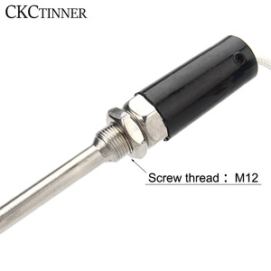 Sensor de temperatura de longitud 1/2/3/4/5M, sonda controladora de temperatura, tornillo, sonda termopar de 200mm, rosca M12 tipo K PT100 T