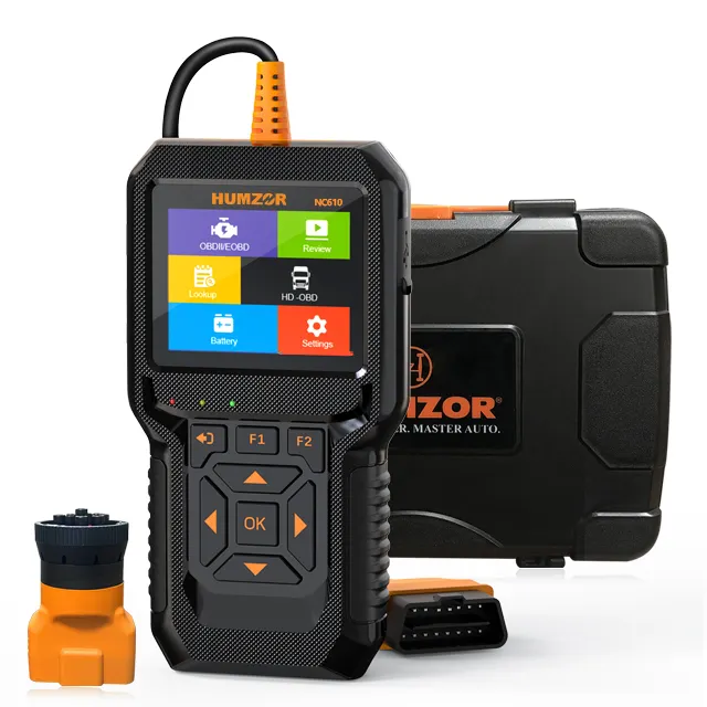 HUMZOR NC610 OBD2 Escáner Heavy Duty Truck Scanner Lector DE CÓDIGO DE COCHE Herramienta de diagnóstico diésel